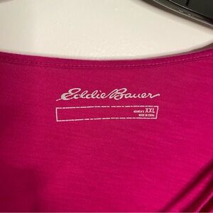 Eddie Bauer Pink Keyhole Criss Cross T-Shirt Size XXL Women's